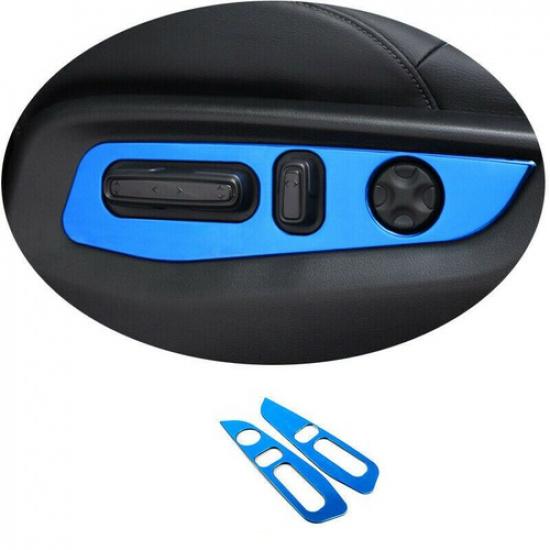 Blue Titanium 2X Seat Adjustment Button Panel Trim For Honda CR-V CRV 2017-2021