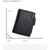 Men's Zipper Short Anti-theft Wallet Multi-card Fashion Vertical Mini Snap Coin Purse