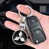 1Pcs Metal Car Emblem Key Chain Rings Auto Keychain Styling For Mitsubishi RALLIART Pajero ASX Lancer X 9 Outlander 3 L200