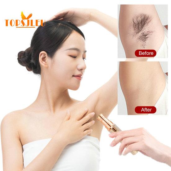 Женская бритва 3 в 1, аккумуляторная, безболезненное лезвие из нержавеющей стали, электрический триммер для бровей, носа, ног, подмышек, бикини, эпилятор для всего тела, бритва для лица