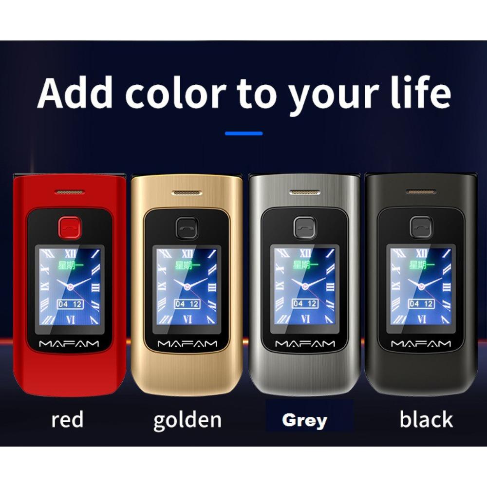 4G Full Netcom двойной экран металлический откидной чехол старый человек машина большая кнопка запасной аппарат голосовой King Ring сетевой мобильный телефон