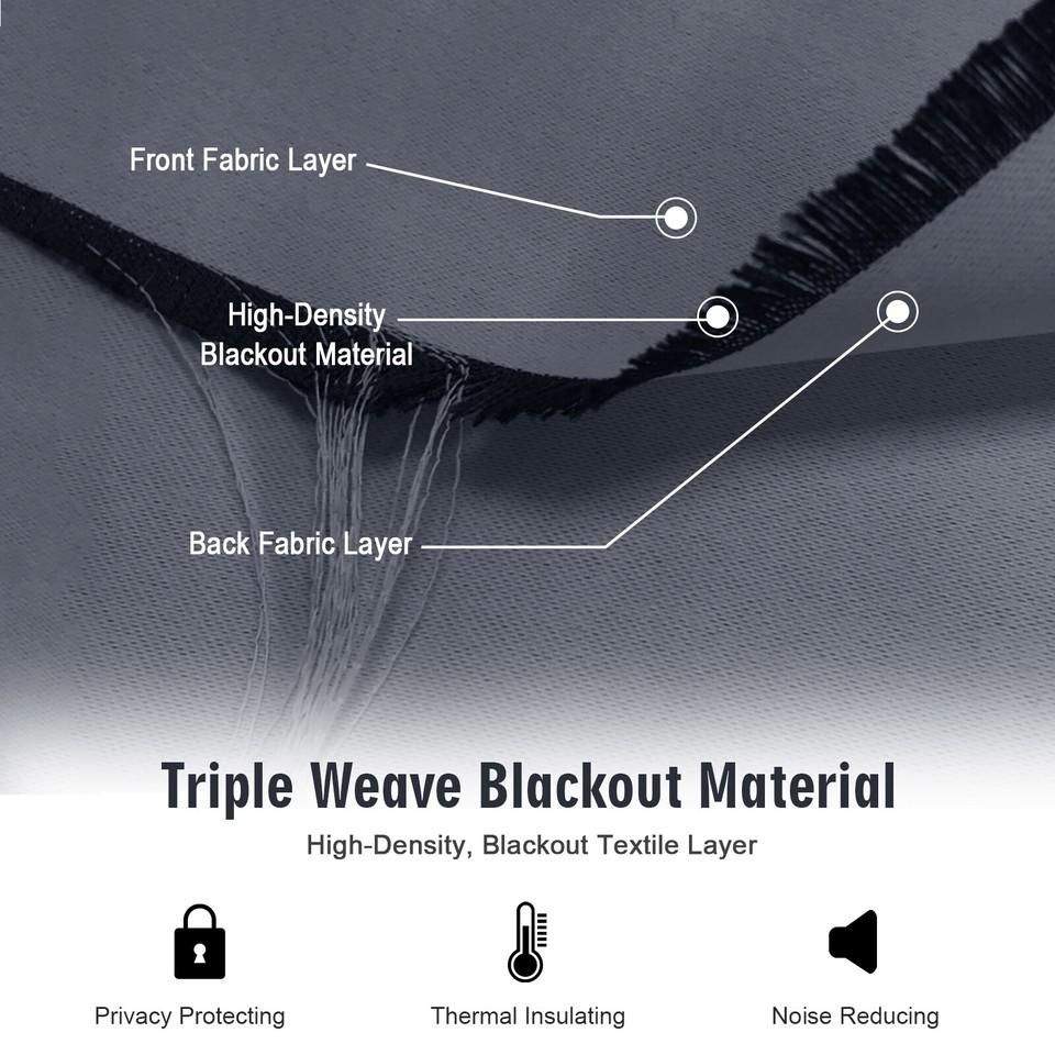 Opaque Curtains with Eyelets, Thermal Curtains, Heat Protection, Blackout Curtains