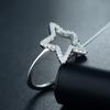 MODIAN 925 Sterling Silver Stars Cubic Zirconia Ring Fashion Crystal Classic Fashion Finger Jewelry For Women