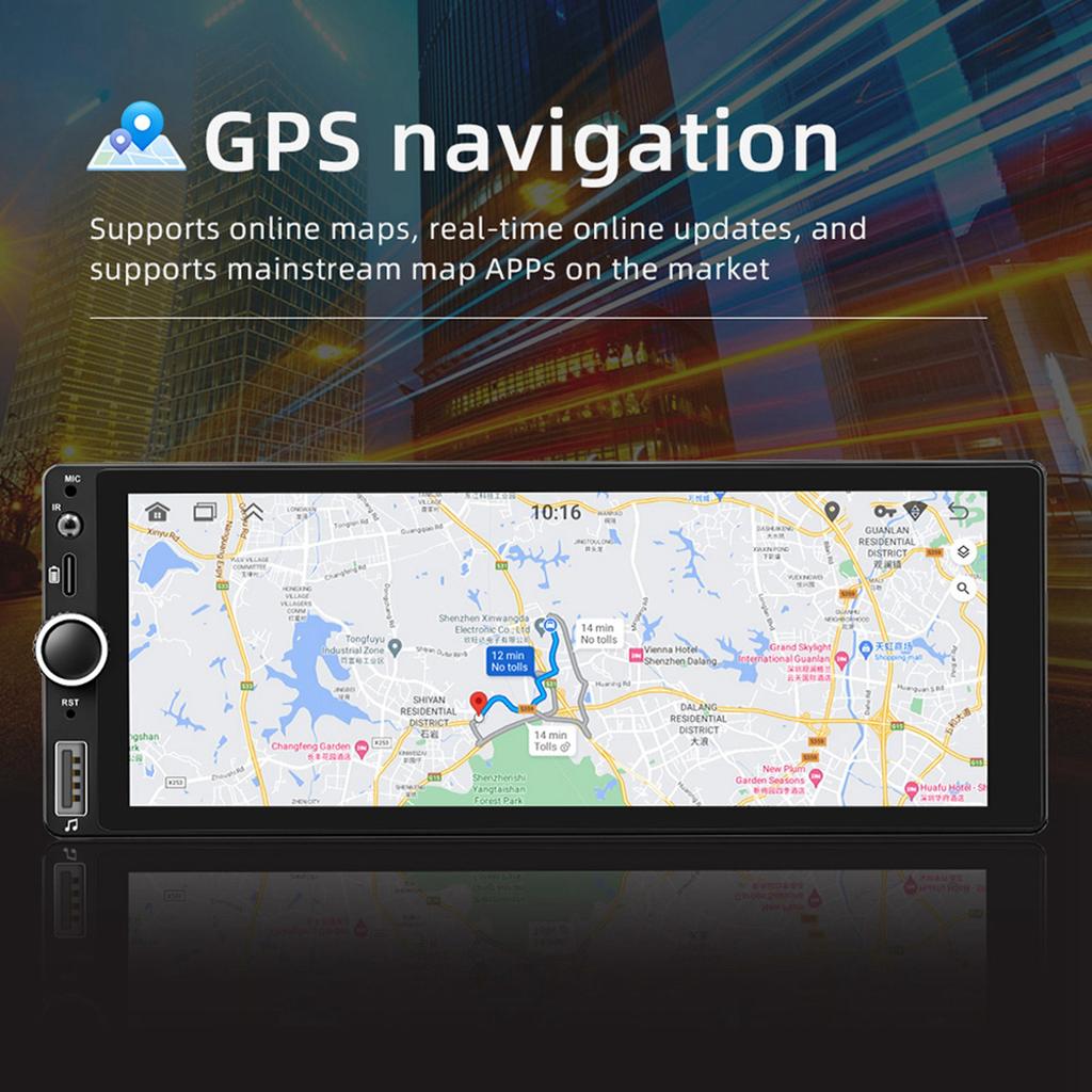 Автомагнитола Android 13 Single Din с GPS-навигацией, 6,86-дюймовым сенсорным экраном, поддержкой Carplay, Android Auto, WiFi, BT