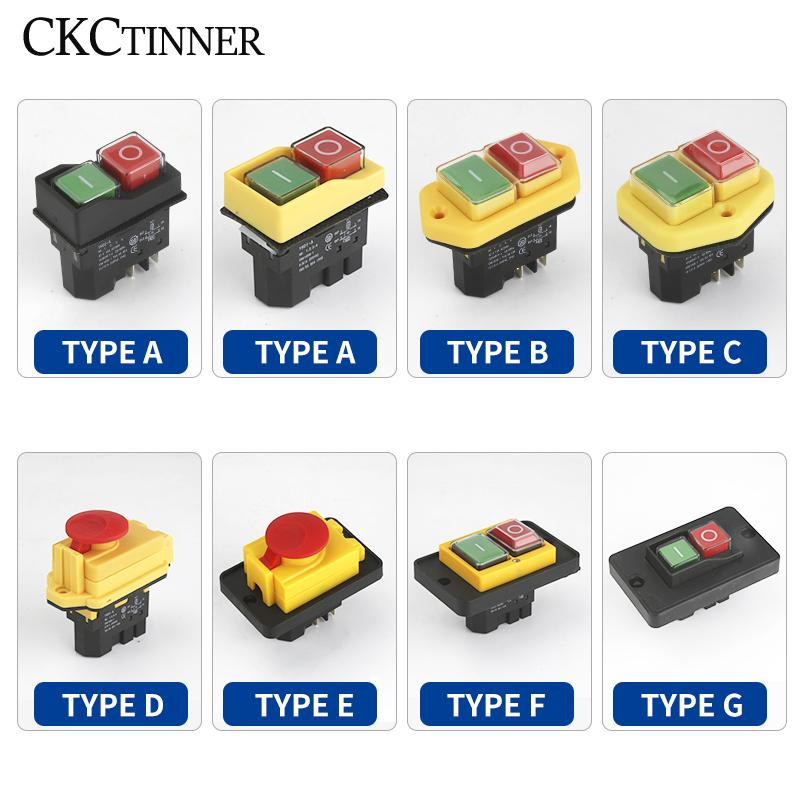 YH02A Electromagnetic Starter Push Button Switches Machine Tool Equipment IP55 Waterproof Safety Witch 28A Replace KLD28A KJD17A 3