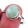 Кольцо из чистого серебра 925 пробы с натуральным хризопразом ручной работы S.10 k2L44