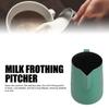Coffee Steaming Pitcher Latte Art Pitcher 304 Stainless Steel Flat Mouth Pouring Pointed Spout Swan Pattern for Cafe
