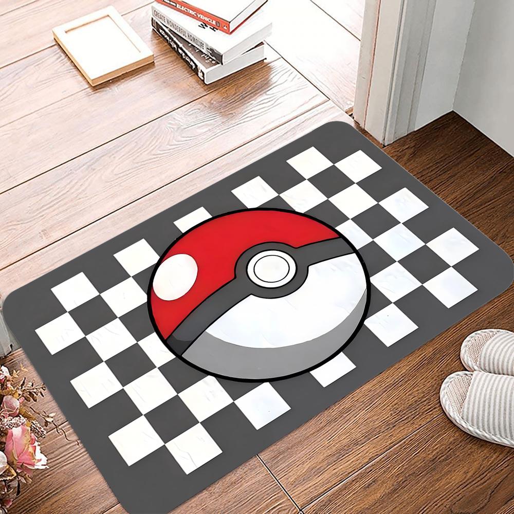 Коврик для двери с принтом Pokemon Пикачу Генгар, противоскользящий ковер для гостиной, спальни, дивана, ковер для пола для детей, декор