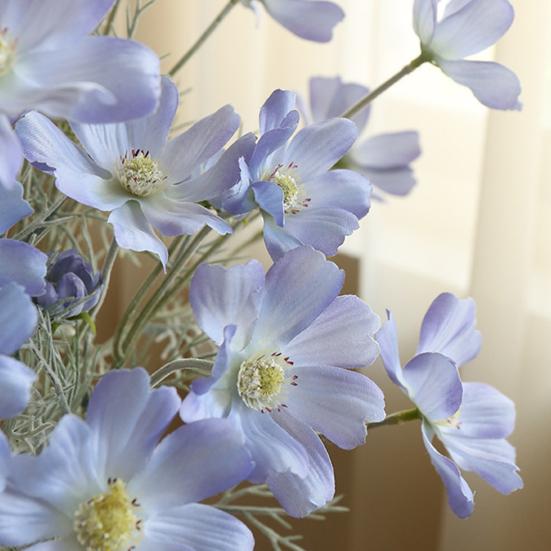 Искусственный цветок космеи двуперистой (Cosmos Bipinnatus) из искусственного шелка, устойчивый к УФ-излучению, для дома, офиса, свадьбы, вечеринки, для внутреннего и наружного декора.