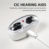 1 Pair Rechargeable Hearing Aids Mini Inner Ear For Elderly Sound Amplifier For Deafness With Charging Case