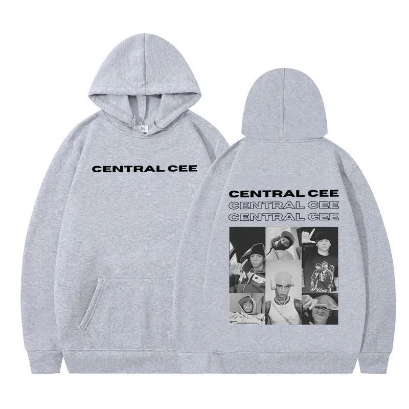 Худи с принтом в винтажном стиле от Rapper Central Cee, мужская и женская, с длинными рукавами, зимняя, в стиле Харадзюку, хип-хоп, объемная толстовка.