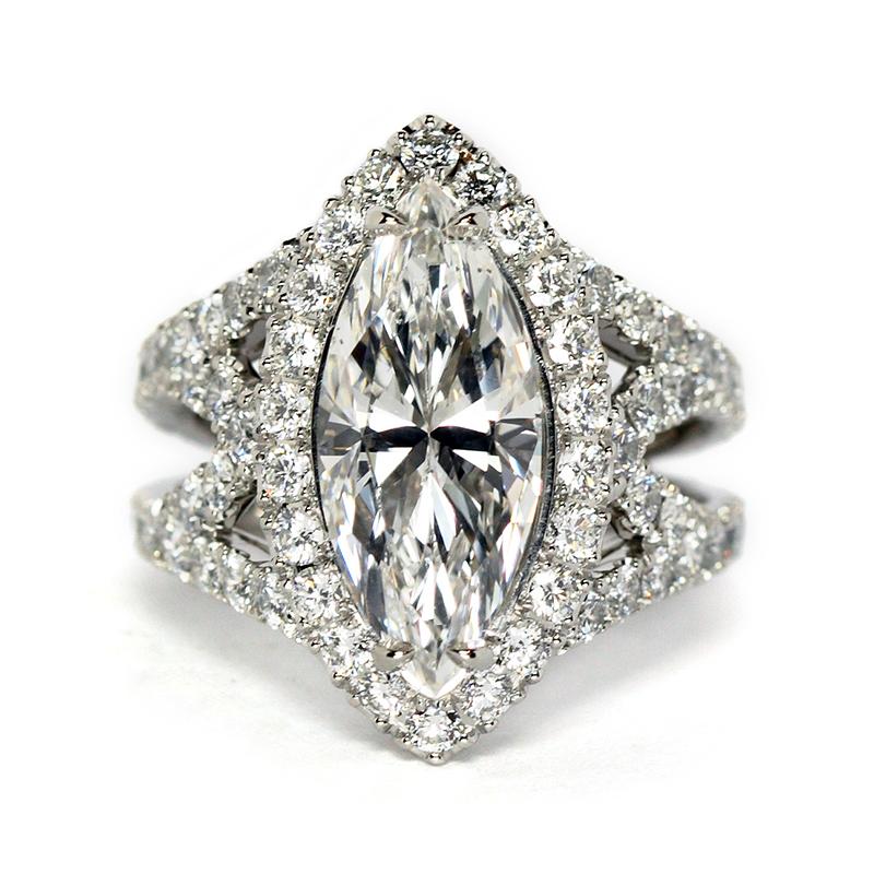 Модные кольца Huitan Marquise Cubic Zirconia Crystal для женщин, роскошные помолвочные свадебные аксессуары, широкие кольца, современные ювелирные изделия