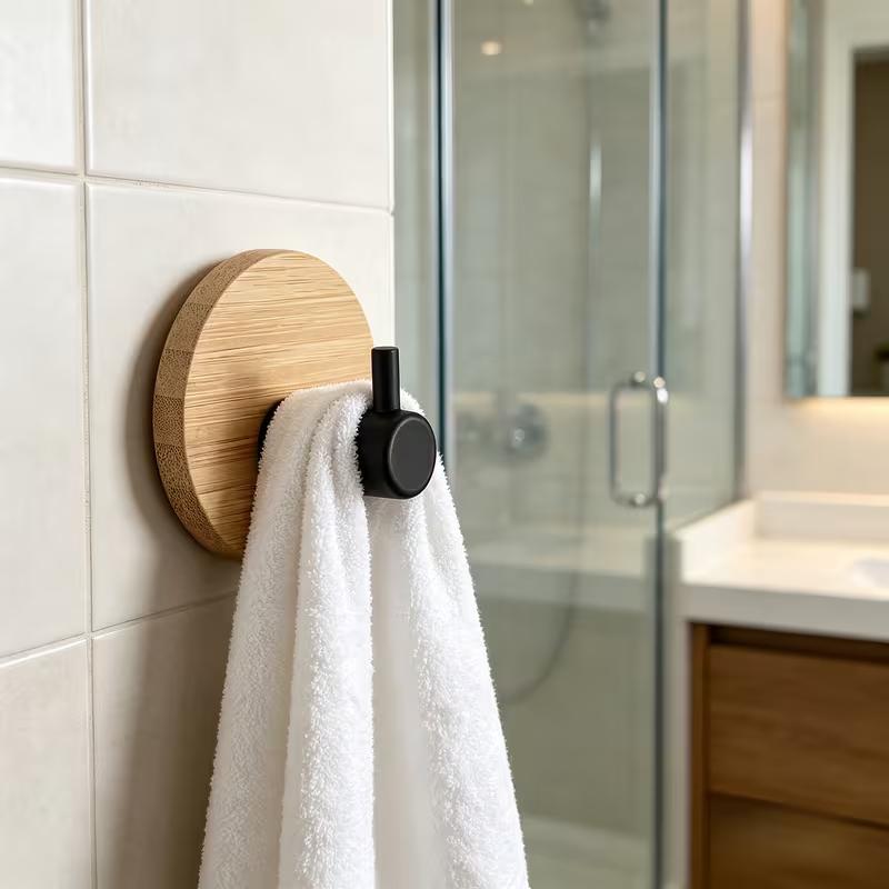 Self adhesive hook key decorative towel rack hook door hanger wall hanger kitchen bathroom storage cabinet
