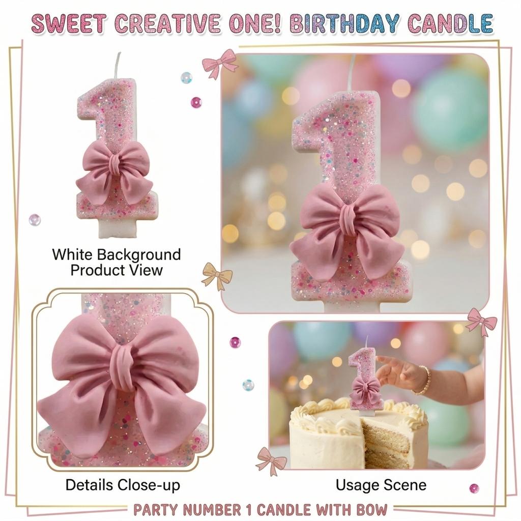 Fashion Cartoon Creative Birthday Candles Party Digital Candles