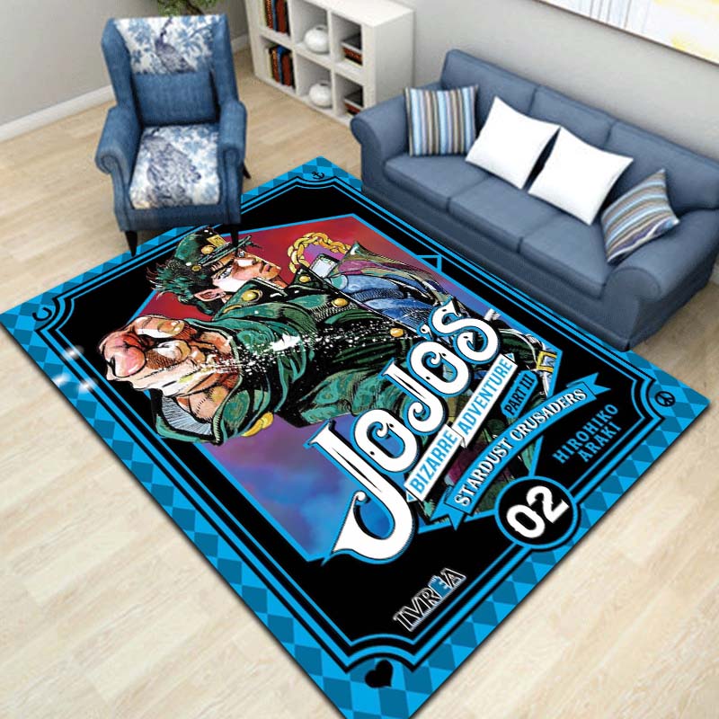 3D Классическое Аниме J-JoJo's Bizarre Adventure Игровой Ковер Кофейный Столик Гостиная Спальня Декор Противоскользящий Ковер Подарок