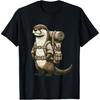 Funny Hiking River Otter Backpacking Cottagecore Animals T-Shirt