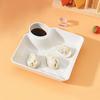 1pc-plastics Dumpling Plate Polished Square Snack Plate for Restaurant Kitchen and Household Use Creative Design, Easy To Clean