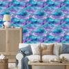 Ink blue, turquoise, purple and lavender wallpaper 50x1000