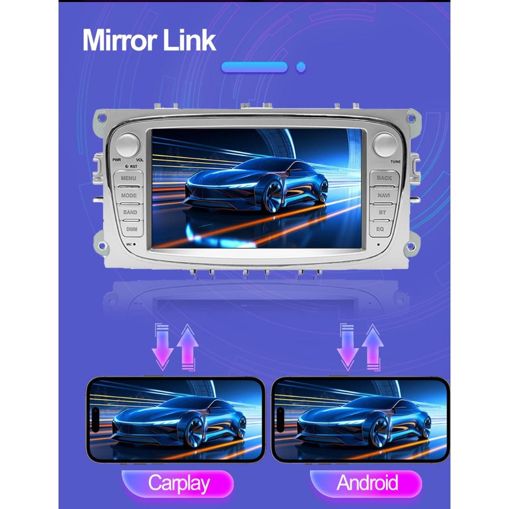 7-дюймовый автомобильный радиоприемник Android Carplay для Ford Focus Mondeo C-MAX S-MAX Galaxy II Kuga автомобильный мультимедийный плеер Autoradio 1+32 ГБ