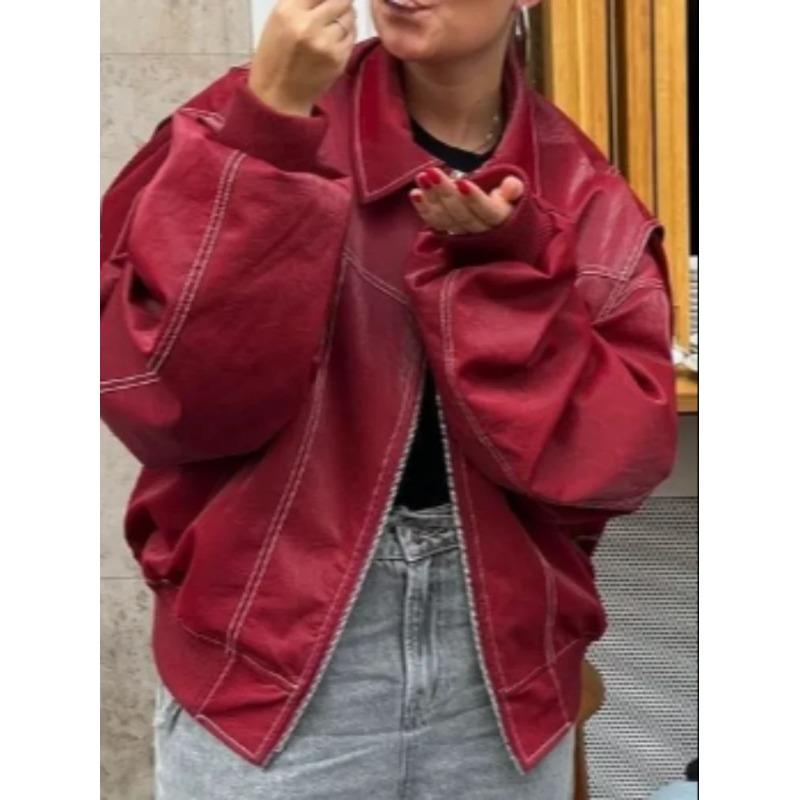 Короткая куртка из искусственной кожи на шнуровке для женщин, модное пальто с длинными рукавами и лацканами, женская офисная верхняя одежда для поездок на работу