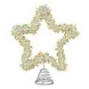 1/2Pcs Christmas 3D Tree Top Star Glittered Decoration with LED Lights Colorful Silk Threads Visual Appeal Holiday Seasonal Decor