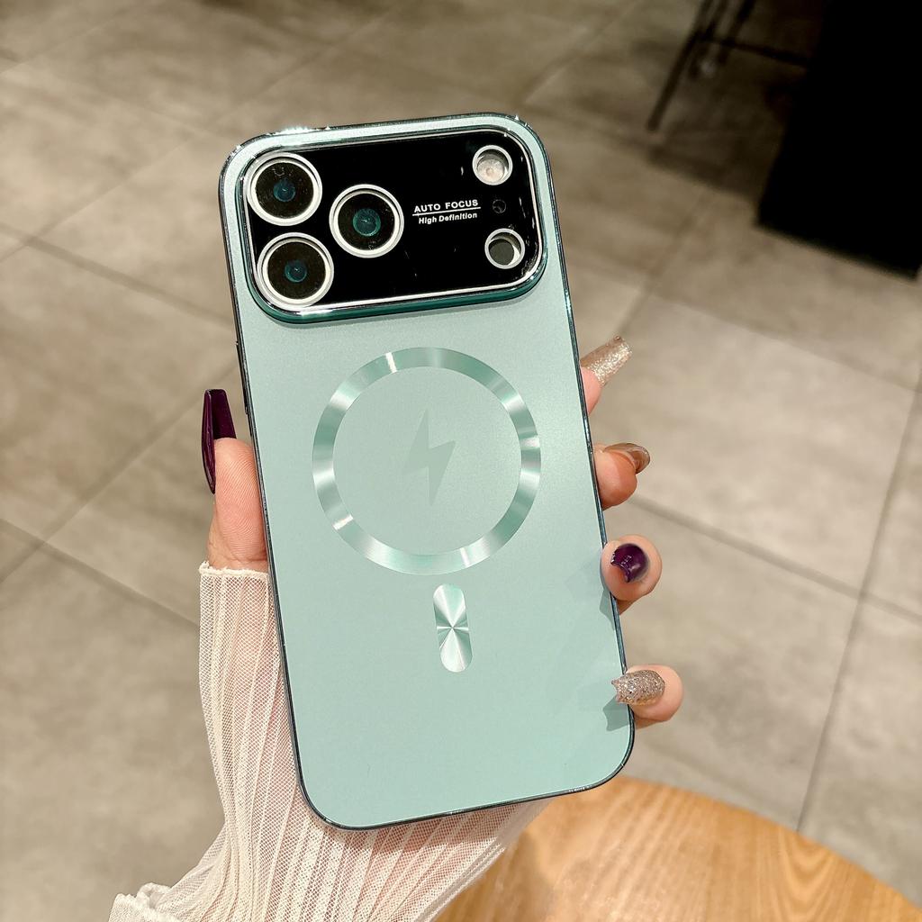 Plain Skin Friendly Electorplating Magnetic Case For iPhone 17 Pro Max 16 15 14 13 With Camera Lens Coverage Protector Tik Tok