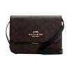 Женская сумка через плечо Brynn 25 Classic Monogram Flap из покрытого канваса и кожи, коричневая C5633-IMAA8