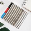 99mm 5 Pieces/Lot 0.7mm Metal Press Pen General Gel Pen Writing Smooth Refill Officel Stationery Gift Blue/Black Ink