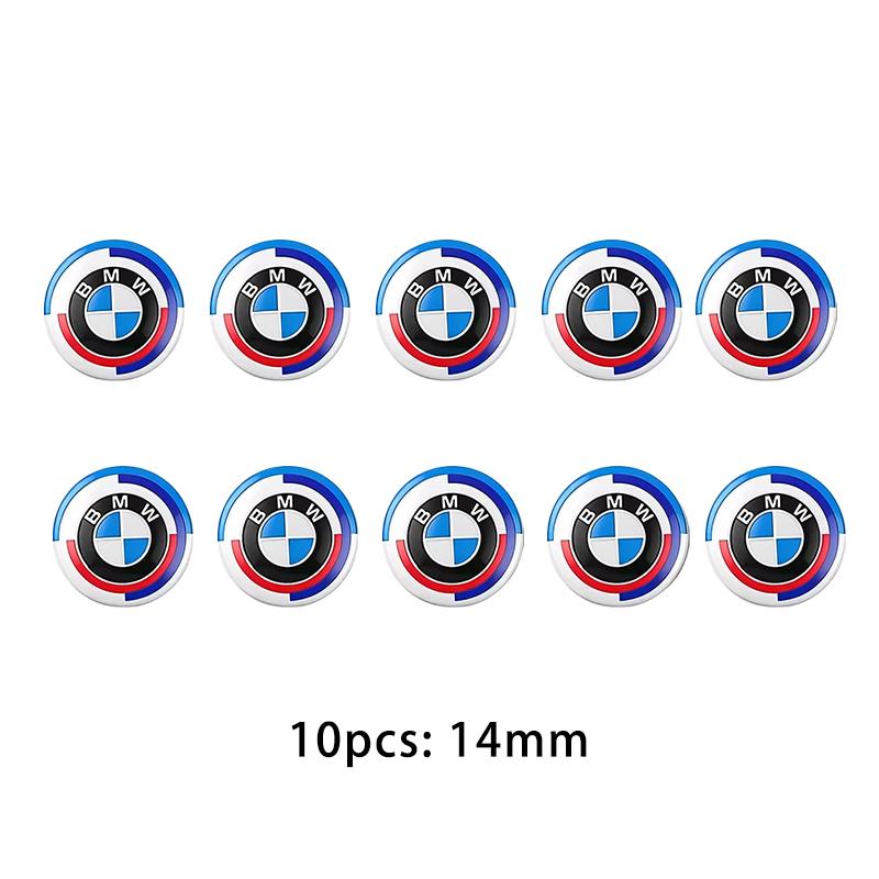 11mm 14mm 5/10pcs Car Remote Key Emblem Stickers For BMW M E34 E36 E60 E90 E46 E39 E70 F10 F30 X5 X6 M3 M5 M6 E71 F01 F02 F87 XN9