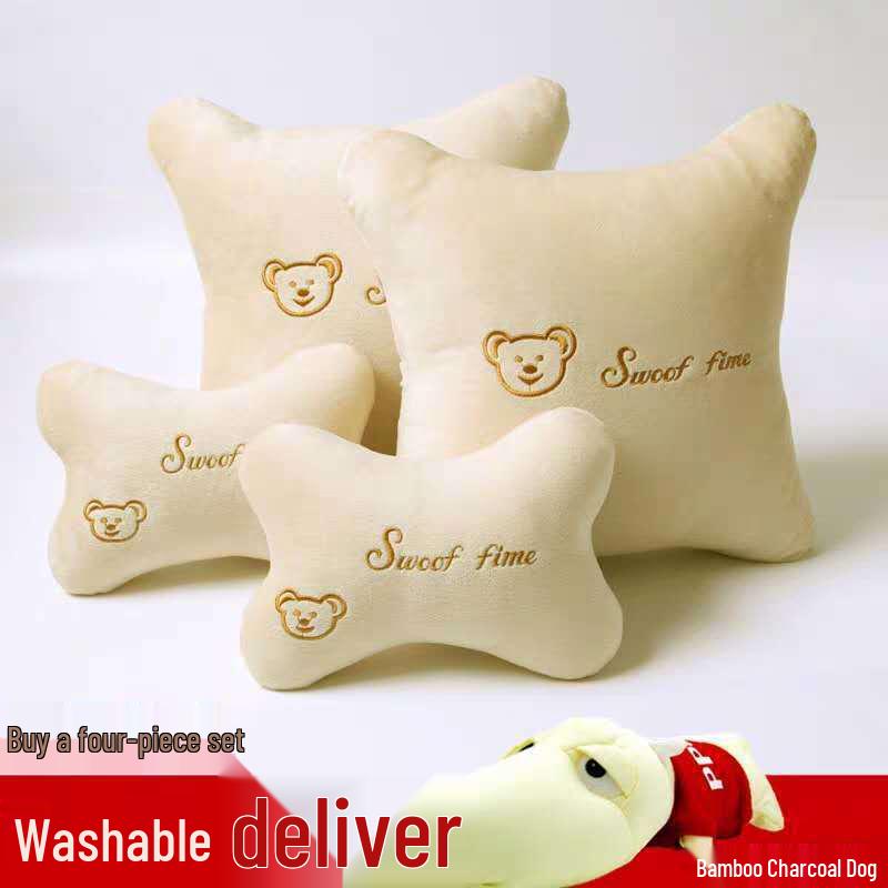 Car Neck and Lumbar Support Pillow Set – Cute Cartoon Design