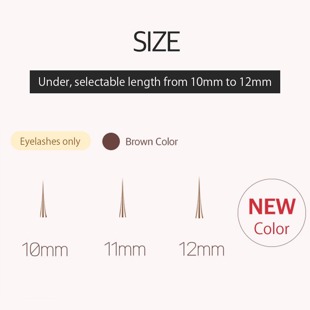 CORINGCO Brown Color False Eyelashes Eye Lashes Extension(0.10mm- 10mm,11mm,12mm)