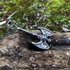 1pc Men's Long Handle Double Axe Viking Vintage Necklace Jewelry Gift