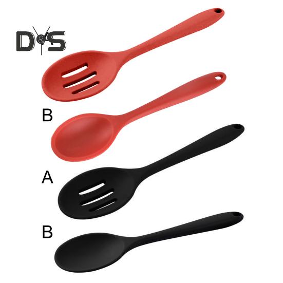 Ложка устойчивая к коррозии, устойчивая к высоким температурам, эргономичная ручка, обеденная силиконовая антипригарная овальная ложка, принадлежности для столовой посуды