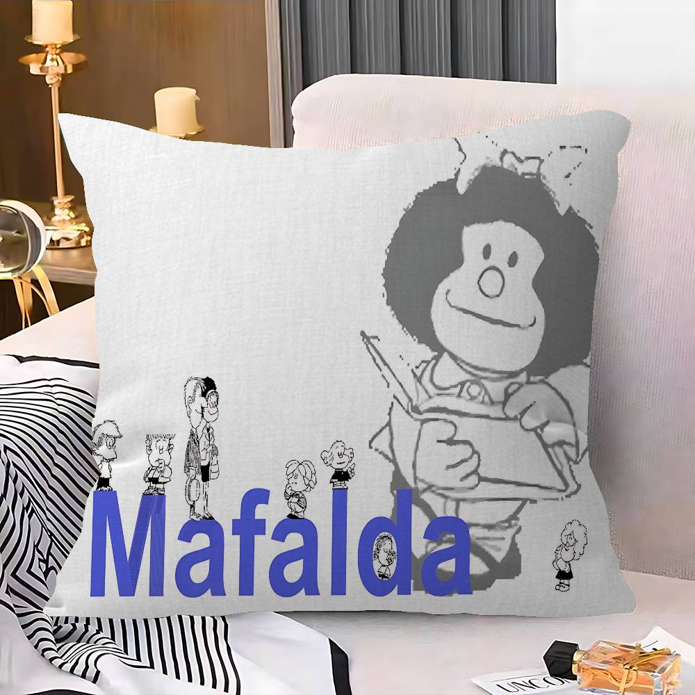Cute Cartoon M-Mafalda Pillow Cover Sofa Cushion Cover Home Room Decoration Children Gift