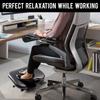 Adjustable Tilting Footrest Under Desk Ergonomic Massager Multifunction Foot Rest Pad Footstool Home Office Health Care Black 45x35cm