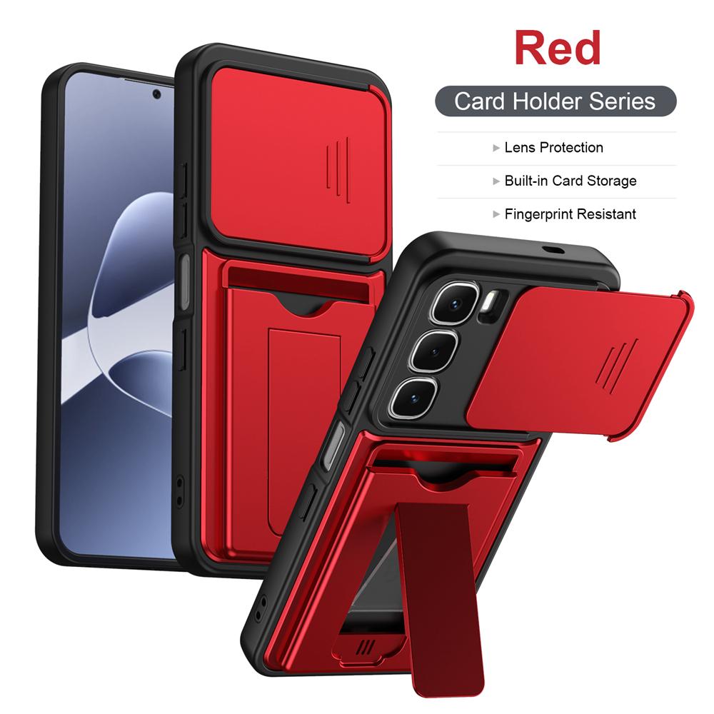 KEYSION Чехол-кошелек с держателем для карт для Infinix Hot 60 Pro+ 5G 60i 60 5G, защита камеры сдвижной, подставка, противоударный чехол