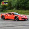 Ббураго 1:Масштаб 24 Ferrari 488 PISTA STRADALE Легкосплавный Роскошный Автомобиль Литая Модель Коллекция Игрушек Подарок