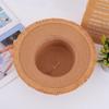 Соломенная шляпа Зародыш Летняя теневая Солнцезащитная шляпа Тимбилдинг Плоскополая шляпа Неровный край Плетеная шляпа-котелок