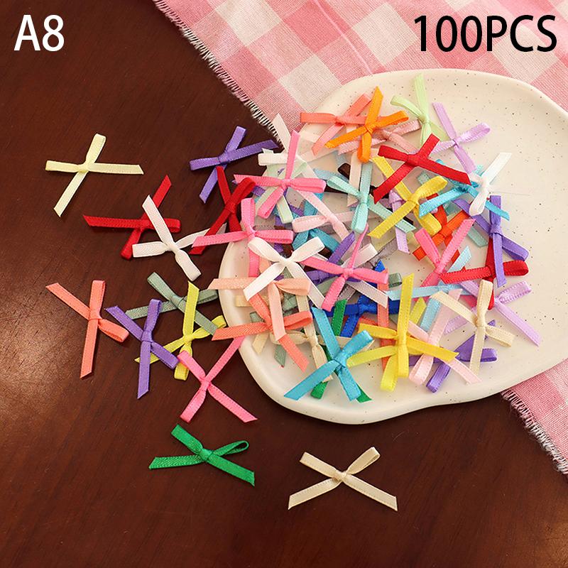 100 шт. 20-30 мм маленький размер атласная лента бант цветок DIY ремесло украшения ремесла аксессуары украшения принадлежности