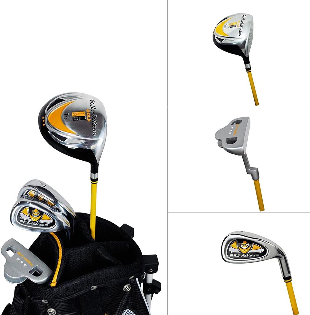 Lezax Детский гольф-сет лет Желтый тип YE Легкий карбоновый шафт для юниоров Угол лжи 63 градуса U.S.Athlete 6-8 USCS-5755 Шафт (1W)