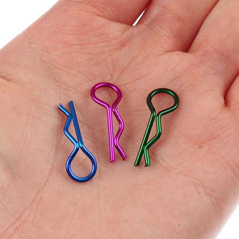 10Pcs Stainless Steel Body Clips R Pin Shell For Redcat Hsp 1/10 Rc Car Parts