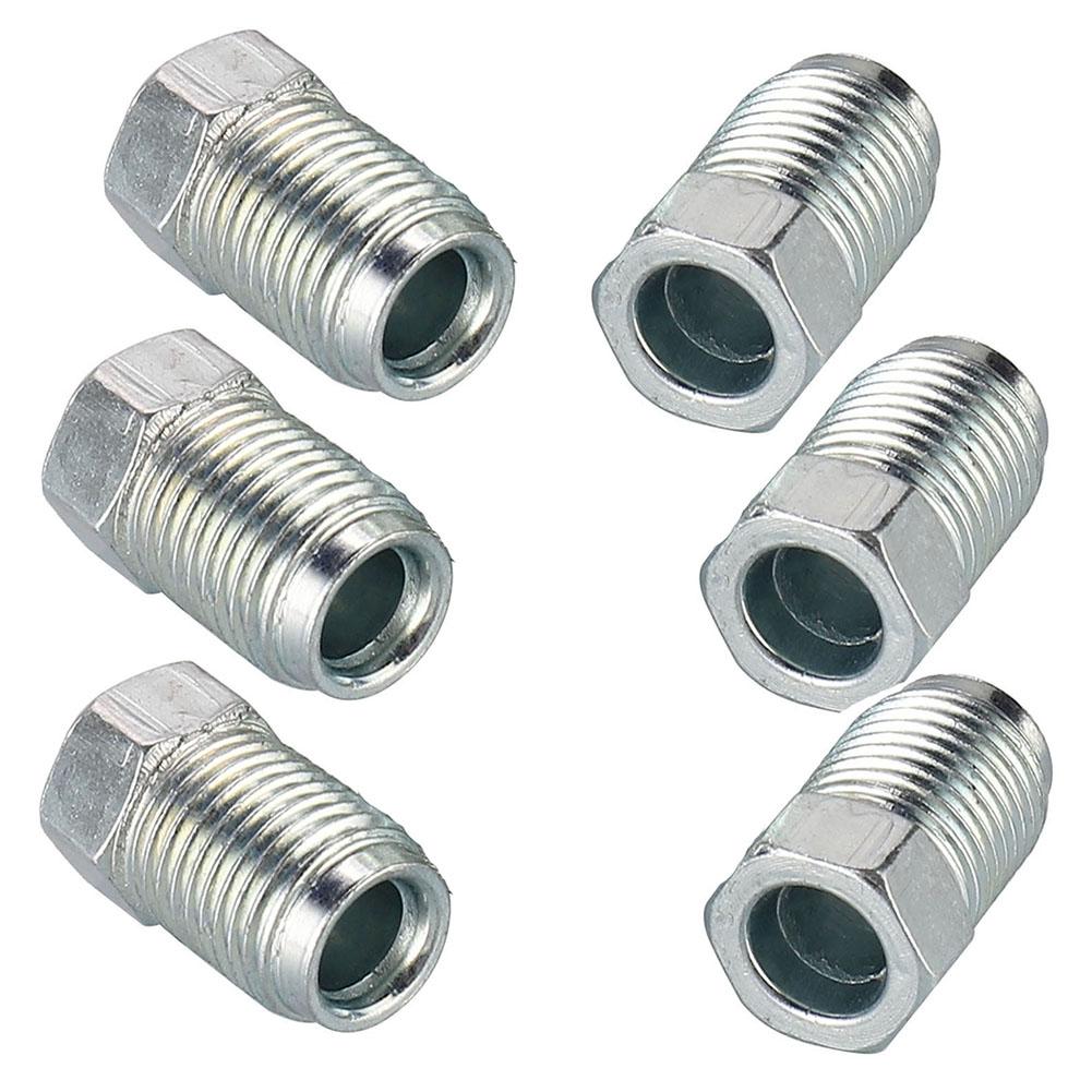 Kits Metric Nuts Cylinder Fittings M12mm X1mm Silver Unions Master 3/16" Pipe Brake Cable Connector Brand New Car Accessories