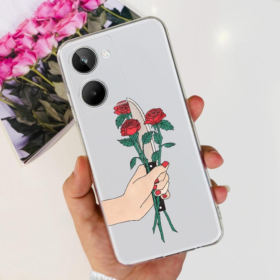 Чехол для Realme 10 4G Цветной Расписной Чехол Мягкий Силиконовый Чехол для Телефона Для Realme 10 Pro Plus Realme10 Pro+ Задняя Крышка Coque Capa