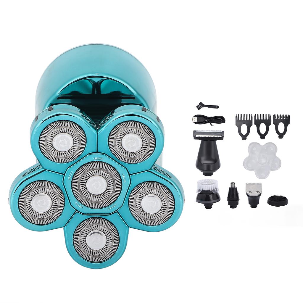 Electric Razor Set USB Rechargeable Waterproof Multifunctional 6 In 1 Men " S Shaving Grooming Kit