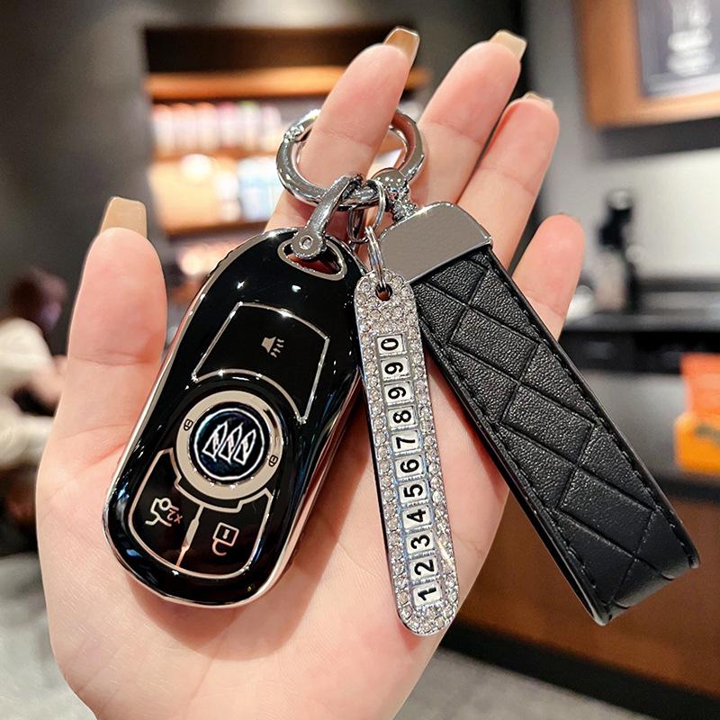 Премиальный чехол для ключей для автомобилей Buick Regal, Envision, GL8, LaCrosse, Enclave, GX и Weilan 7 - Женская сумка-ракушка с пряжкой