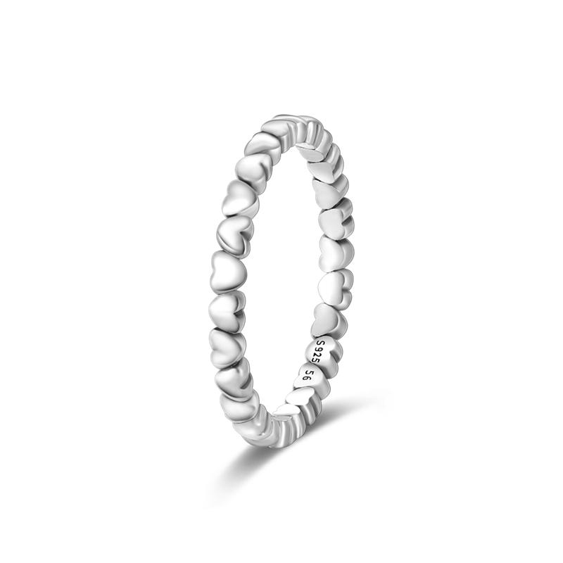 Модный тренд 925 Серебряное кольцо на палец Женские кольца Бесконечный цветок Принцесса Wishbone Сердце Обручальное кольцо Популярные ювелирные изделия Anillo