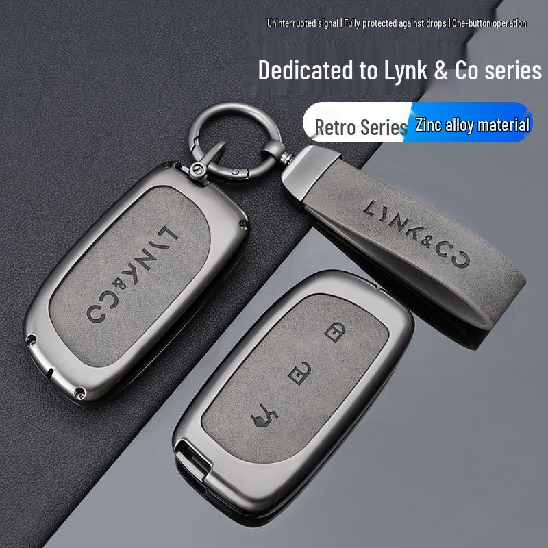 Ключница из цинкового сплава для моделей Lynk & Co - Подходит для Z20, Z10, Co 900 - Премиальный металлический держатель для смарт-карты