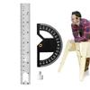 180 ° Angle Ruler Protractor 8/12 Inch Multi-angle Measurement Tools Goniometer Ruler  Carpenter