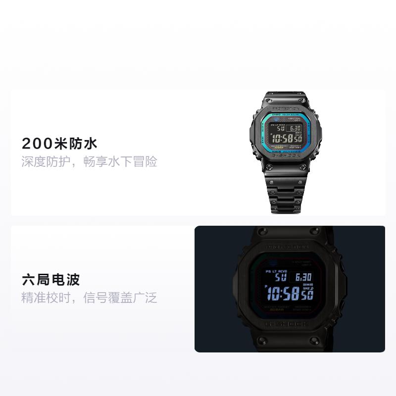 CASIO All Metal Series G-SHOCK 40th Anniversary Rainbow Color Six Radio Wave LED Lights 200 Meters Waterproof Solar Movement Steel St GMW-B5000BPC-1JF