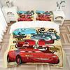 3pcs set Cars Racing1pc of quilt cover+2pcs of pillowcase, no core, print bedding, All Seasons Bedroom Setting018